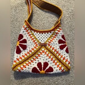 Handmade in US Crochet Purse with Fall Colors
